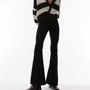 Top shop, Jamie flare, black corduroy jeans